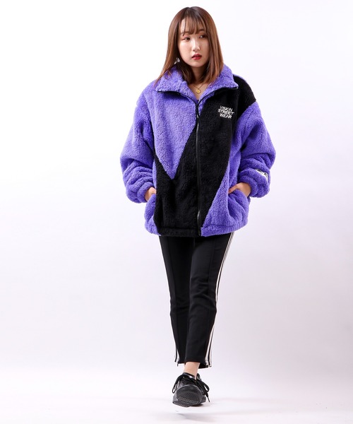 VISION STREET WEAR】Vマークボア切替ジャケット（ブルゾン