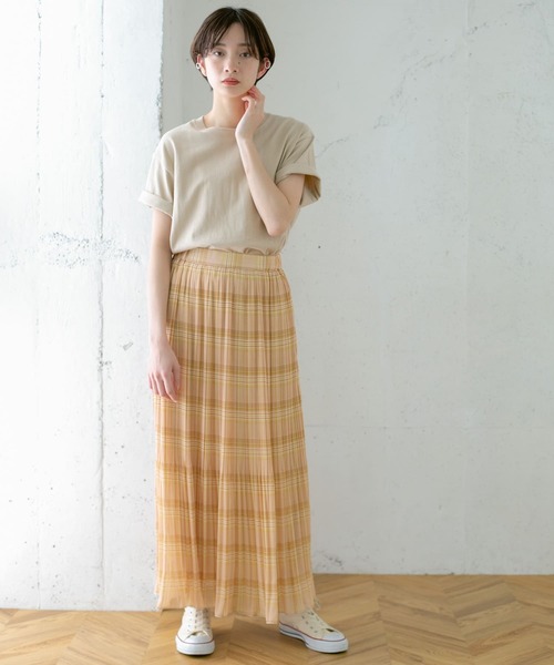 KBF（ケイビーエフ）の「チェック消しプリーツスカート∴（スカート・レディース・グレー/ブラウン/イエロー・ONE）」の11枚目の写真