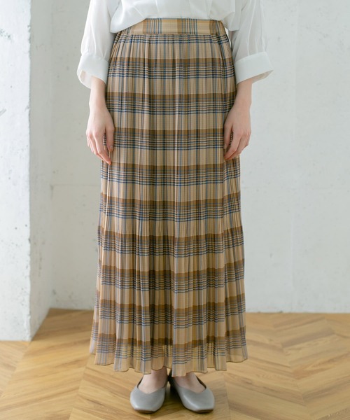 KBF（ケイビーエフ）の「チェック消しプリーツスカート∴（スカート・レディース・グレー/ブラウン/イエロー・ONE）」の14枚目の写真