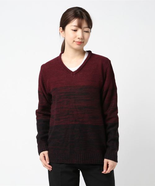 INNOCENT（イノセント）の「『Bling Leads』ボーダーニット＆ ロングTシャツ　アンサンブルセット（アンサンブル・メンズ・レッド系その他2/ブルー系その他/レッド系その他/グレー系その他2/ブラック系その他/グレー系その他/ブルー系その他2/ブラック系その他2・LARGE/MEDIUM/X-LARGE）」の13枚目の写真
