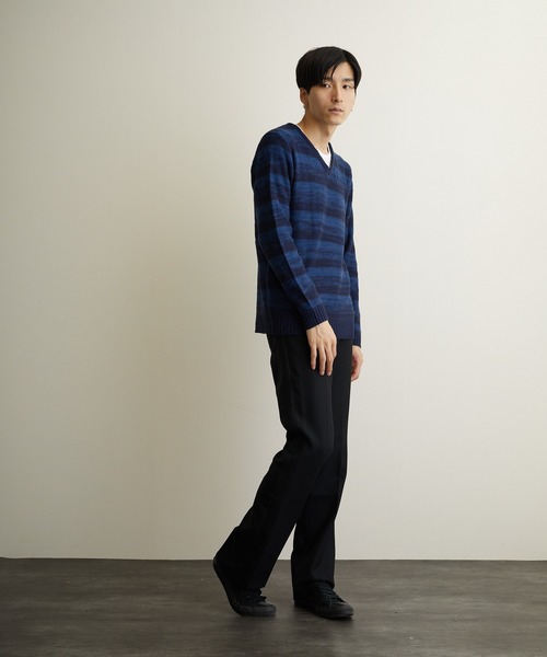 INNOCENT（イノセント）の「『Bling Leads』ボーダーニット＆ ロングTシャツ　アンサンブルセット（アンサンブル・メンズ・レッド系その他2/ブルー系その他/レッド系その他/グレー系その他2/ブラック系その他/グレー系その他/ブルー系その他2/ブラック系その他2・LARGE/MEDIUM/X-LARGE）」の15枚目の写真