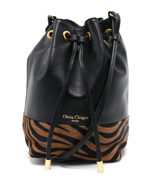 通販 olivia clergue bag 美品 Olivia Clergue 巾着型フリンジバッグ 