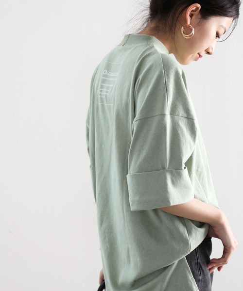 classicalelf(クラシカルエルフ)の「さりげない、エルフロゴがアクセに!バックプリントビッグTee(Tシャツ/カットソー・レディース・ホワイト/ブラック/ベージュ/グリーン/モカ/グレイッシュベージュ・MEDIUM/LARGE/X-LARGE/XX-LARGE)」の6枚目の写真