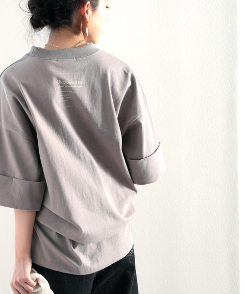 classicalelf(クラシカルエルフ)の「さりげない、エルフロゴがアクセに!バックプリントビッグTee(Tシャツ/カットソー・レディース・ホワイト/ブラック/ベージュ/グリーン/モカ/グレイッシュベージュ・MEDIUM/LARGE/X-LARGE/XX-LARGE)」の10枚目の写真