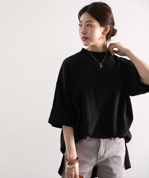 classicalelf(クラシカルエルフ)の「さりげない、エルフロゴがアクセに!バックプリントビッグTee(Tシャツ/カットソー・レディース・ホワイト/ブラック/ベージュ/グリーン/モカ/グレイッシュベージュ・MEDIUM/LARGE/X-LARGE/XX-LARGE)」の16枚目の写真