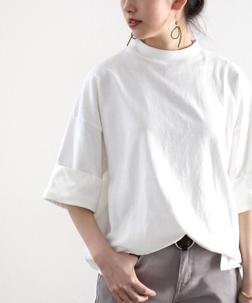 classicalelf(クラシカルエルフ)の「さりげない、エルフロゴがアクセに!バックプリントビッグTee(Tシャツ/カットソー・レディース・ホワイト/ブラック/ベージュ/グリーン/モカ/グレイッシュベージュ・MEDIUM/LARGE/X-LARGE/XX-LARGE)」の15枚目の写真
