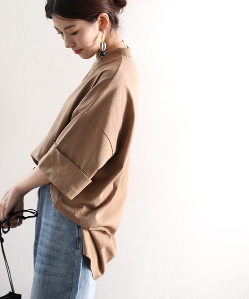 classicalelf(クラシカルエルフ)の「さりげない、エルフロゴがアクセに!バックプリントビッグTee(Tシャツ/カットソー・レディース・ホワイト/ブラック/ベージュ/グリーン/モカ/グレイッシュベージュ・MEDIUM/LARGE/X-LARGE/XX-LARGE)」の22枚目の写真