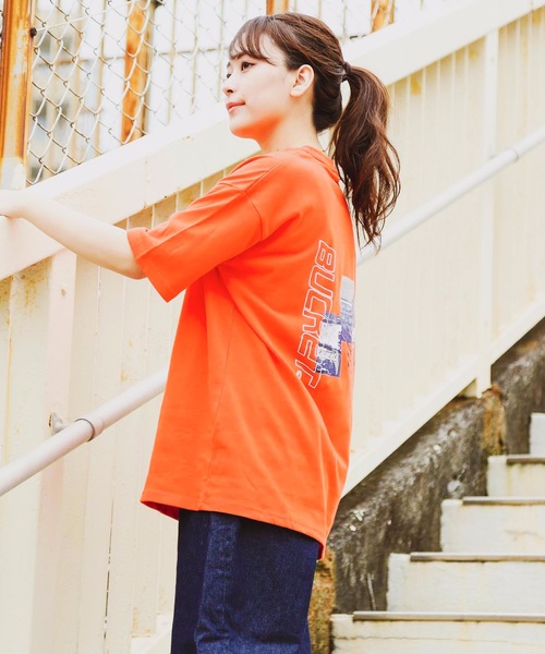 LB/S (エルビーエス)の「【BUCKET/バケット】バックプリントビッグTシャツ ビッグシルエット(Tシャツ/カットソー・レディース・オレンジ/ブラック・LARGE/MEDIUM)」の14枚目の写真