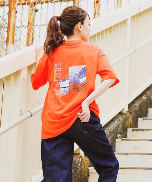 LB/S (エルビーエス)の「【BUCKET/バケット】バックプリントビッグTシャツ ビッグシルエット(Tシャツ/カットソー・レディース・オレンジ/ブラック・LARGE/MEDIUM)」の10枚目の写真