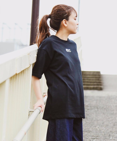 LB/S (エルビーエス)の「【BUCKET/バケット】バックプリントビッグTシャツ ビッグシルエット(Tシャツ/カットソー・レディース・オレンジ/ブラック・LARGE/MEDIUM)」の12枚目の写真