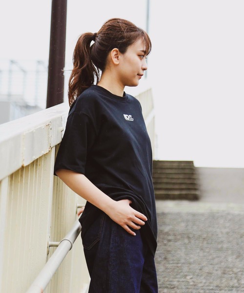 LB/S (エルビーエス)の「【BUCKET/バケット】バックプリントビッグTシャツ ビッグシルエット(Tシャツ/カットソー・レディース・オレンジ/ブラック・LARGE/MEDIUM)」の11枚目の写真