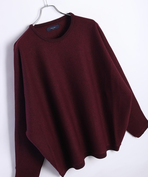 WESTSEA（ウエストシー）の「ミラノリブ ドルマンスリーブ クルーネック セーター（ニット/セーター・メンズ・ライトグレー/ブラック/ブルー系その他/ブラウン系その他/グレー/ブラウン/ブルー/ベージュ/ナチュラル/スモークピンク/ダークグリーン/ライトグリーン/ワイン/マスタード/パープル/オレンジ/ターコイズブルー/グレイッシュブルー/モスグリーン/ダークネイビー/ブラック系その他/ワイン系・M/L/S）」の21枚目の写真