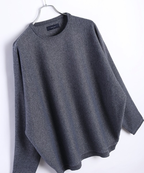 WESTSEA（ウエストシー）の「ミラノリブ ドルマンスリーブ クルーネック セーター（ニット/セーター・メンズ・ライトグレー/ブラック/ブルー系その他/ブラウン系その他/グレー/ブラウン/ブルー/ベージュ/ナチュラル/スモークピンク/ダークグリーン/ライトグリーン/ワイン/マスタード/パープル/オレンジ/ターコイズブルー/グレイッシュブルー/モスグリーン/ダークネイビー/ブラック系その他/ワイン系・M/L/S）」の3枚目の写真