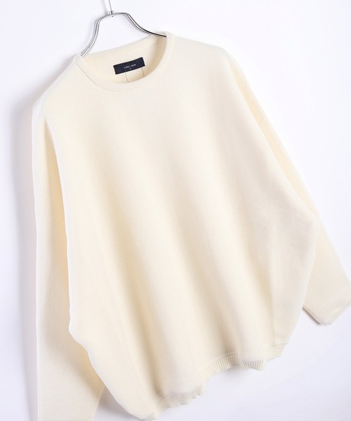 WESTSEA（ウエストシー）の「ミラノリブ ドルマンスリーブ クルーネック セーター（ニット/セーター・メンズ・ライトグレー/ブラック/ブルー系その他/ブラウン系その他/グレー/ブラウン/ブルー/ベージュ/ナチュラル/スモークピンク/ダークグリーン/ライトグリーン/ワイン/マスタード/パープル/オレンジ/ターコイズブルー/グレイッシュブルー/モスグリーン/ダークネイビー/ブラック系その他/ワイン系・M/L/S）」の9枚目の写真