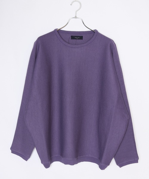 WESTSEA（ウエストシー）の「ミラノリブ ドルマンスリーブ クルーネック セーター（ニット/セーター・メンズ・ライトグレー/ブラック/ブルー系その他/ブラウン系その他/グレー/ブラウン/ブルー/ベージュ/ナチュラル/スモークピンク/ダークグリーン/ライトグリーン/ワイン/マスタード/パープル/オレンジ/ターコイズブルー/グレイッシュブルー/モスグリーン/ダークネイビー/ブラック系その他/ワイン系・M/L/S）」の17枚目の写真