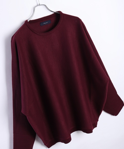 WESTSEA（ウエストシー）の「ミラノリブ ドルマンスリーブ クルーネック セーター（ニット/セーター・メンズ・ライトグレー/ブラック/ブルー系その他/ブラウン系その他/グレー/ブラウン/ブルー/ベージュ/ナチュラル/スモークピンク/ダークグリーン/ライトグリーン/ワイン/マスタード/パープル/オレンジ/ターコイズブルー/グレイッシュブルー/モスグリーン/ダークネイビー/ブラック系その他/ワイン系・M/L/S）」の20枚目の写真