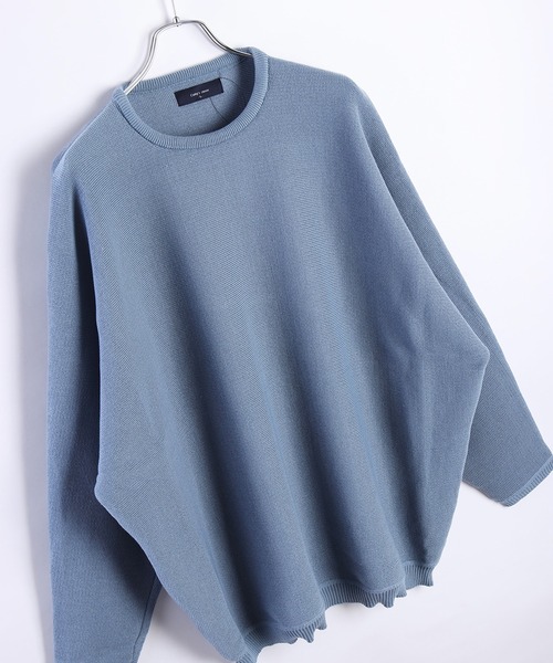 WESTSEA（ウエストシー）の「ミラノリブ ドルマンスリーブ クルーネック セーター（ニット/セーター・メンズ・ライトグレー/ブラック/ブルー系その他/ブラウン系その他/グレー/ブラウン/ブルー/ベージュ/ナチュラル/スモークピンク/ダークグリーン/ライトグリーン/ワイン/マスタード/パープル/オレンジ/ターコイズブルー/グレイッシュブルー/モスグリーン/ダークネイビー/ブラック系その他/ワイン系・M/L/S）」の14枚目の写真