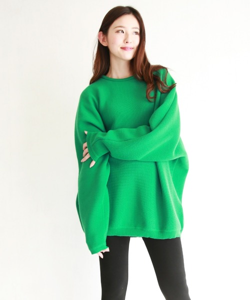 WESTSEA（ウエストシー）の「ミラノリブ ドルマンスリーブ クルーネック セーター（ニット/セーター・メンズ・ライトグレー/ブラック/ブルー系その他/ブラウン系その他/グレー/ブラウン/ブルー/ベージュ/ナチュラル/スモークピンク/ダークグリーン/ライトグリーン/ワイン/マスタード/パープル/オレンジ/ターコイズブルー/グレイッシュブルー/モスグリーン/ダークネイビー/ブラック系その他/ワイン系・M/L/S）」の11枚目の写真