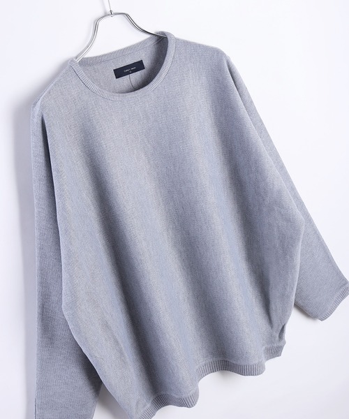 WESTSEA（ウエストシー）の「ミラノリブ ドルマンスリーブ クルーネック セーター（ニット/セーター・メンズ・ライトグレー/ブラック/ブルー系その他/ブラウン系その他/グレー/ブラウン/ブルー/ベージュ/ナチュラル/スモークピンク/ダークグリーン/ライトグリーン/ワイン/マスタード/パープル/オレンジ/ターコイズブルー/グレイッシュブルー/モスグリーン/ダークネイビー/ブラック系その他/ワイン系・M/L/S）」の4枚目の写真