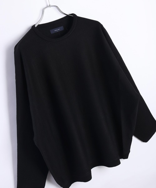 WESTSEA（ウエストシー）の「ミラノリブ ドルマンスリーブ クルーネック セーター（ニット/セーター・メンズ・ライトグレー/ブラック/ブルー系その他/ブラウン系その他/グレー/ブラウン/ブルー/ベージュ/ナチュラル/スモークピンク/ダークグリーン/ライトグリーン/ワイン/マスタード/パープル/オレンジ/ターコイズブルー/グレイッシュブルー/モスグリーン/ダークネイビー/ブラック系その他/ワイン系・M/L/S）」の2枚目の写真