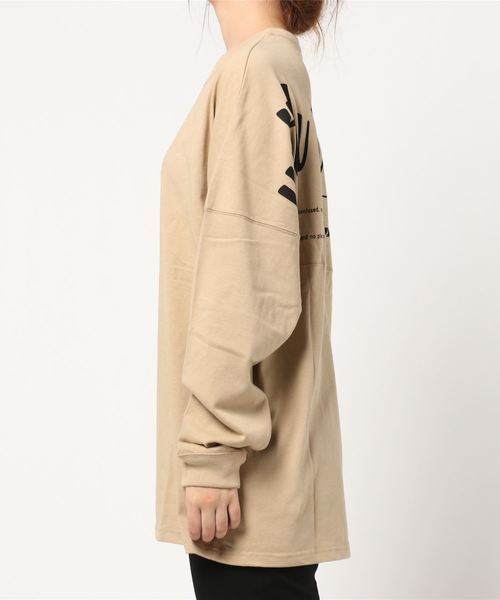 TRAP/U (トラップユー)の「【69】【TRAP/U】バックプリント長袖ドルマンTシャツ(Tシャツ/カットソー・レディース・ホワイト/ブラック/ベージュ・MEDIUM/LARGE)」の9枚目の写真