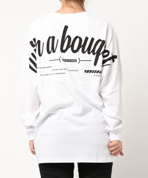 TRAP/U (トラップユー)の「【69】【TRAP/U】バックプリント長袖ドルマンTシャツ(Tシャツ/カットソー・レディース・ホワイト/ブラック/ベージュ・MEDIUM/LARGE)」の11枚目の写真