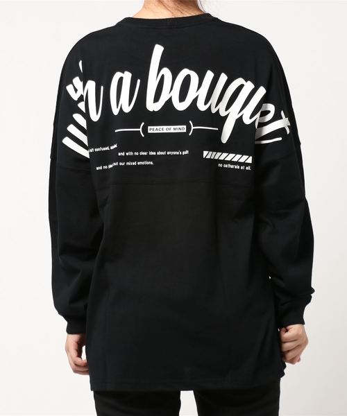TRAP/U (トラップユー)の「【69】【TRAP/U】バックプリント長袖ドルマンTシャツ(Tシャツ/カットソー・レディース・ホワイト/ブラック/ベージュ・MEDIUM/LARGE)」の14枚目の写真