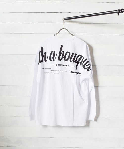 TRAP/U (トラップユー)の「【69】【TRAP/U】バックプリント長袖ドルマンTシャツ(Tシャツ/カットソー・レディース・ホワイト/ブラック/ベージュ・MEDIUM/LARGE)」の13枚目の写真