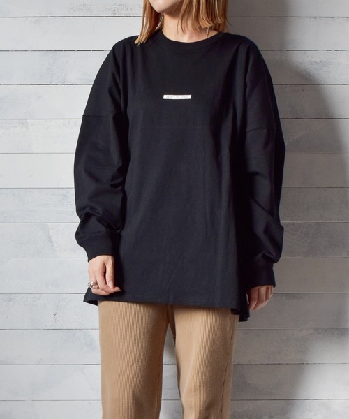 TRAP/U (トラップユー)の「【69】【TRAP/U】バックプリント長袖ドルマンTシャツ(Tシャツ/カットソー・レディース・ホワイト/ブラック/ベージュ・MEDIUM/LARGE)」の8枚目の写真