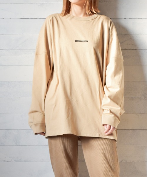 TRAP/U (トラップユー)の「【69】【TRAP/U】バックプリント長袖ドルマンTシャツ(Tシャツ/カットソー・レディース・ホワイト/ブラック/ベージュ・MEDIUM/LARGE)」の15枚目の写真