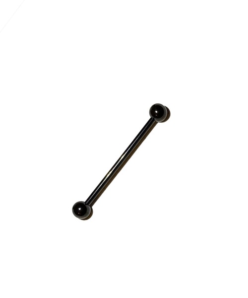 MORPH（モルフ）の「MORPH モルフ  バーベルボディーピアス 14ゲージ 30mm~50mm（ピアス（片耳用）・メンズ・ブラック・30/32/34/36/38/40/42/44/46/48/50）」の3枚目の写真