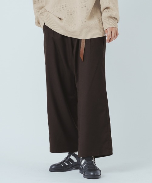 epnok(エプノック)の「2タックワイドアンクルパンツ(その他パンツ・メンズ・ダークブラウン/モカ/チェック・MEDIUM/LARGE)」の2枚目の写真