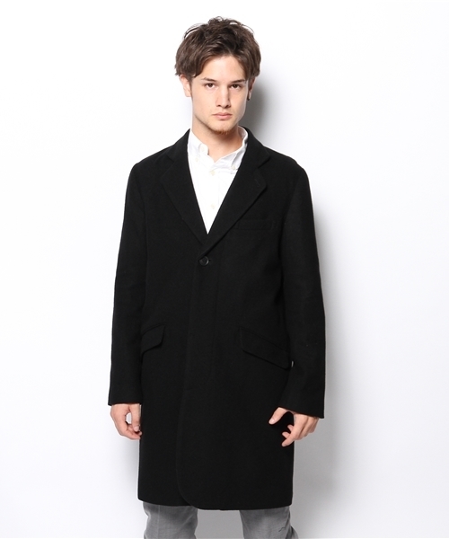 BEAMS（ビームス）の「S/DOUBLE チェスターコート（チェスターコート・メンズ・ブラック・MEDIUM/SMALL/LARGE）」の2枚目の写真