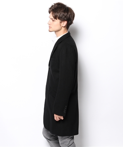BEAMS（ビームス）の「S/DOUBLE チェスターコート（チェスターコート・メンズ・ブラック・MEDIUM/SMALL/LARGE）」の3枚目の写真