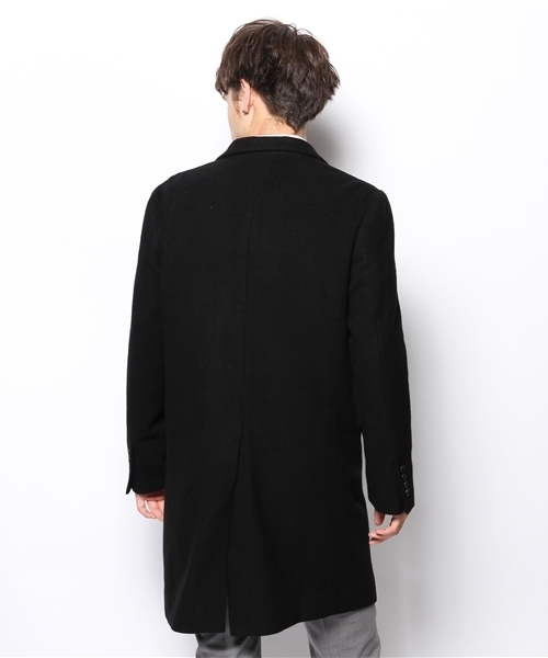 BEAMS（ビームス）の「S/DOUBLE チェスターコート（チェスターコート・メンズ・ブラック・MEDIUM/SMALL/LARGE）」の4枚目の写真