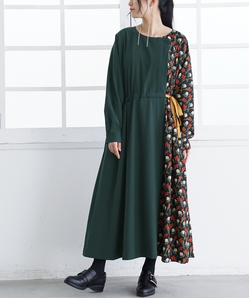 アシメフラワー配色サイドリボンワンピース ワンピース Somari Imagination ソマリ イマジネーション のファッション通販 Zozotown