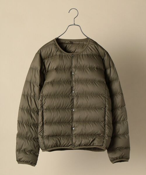 TAION(タイオン)の「【WEB限定/SHIPS別注】TAION: ナイロン クルーネック インナーダウン カーディガン 20FW(ダウンジャケット/コート・メンズ・ブラック/チャコールグレー/オリーブ/ネイビー・SMALL/MEDIUM/LARGE/X-LARGE)」の3枚目の写真