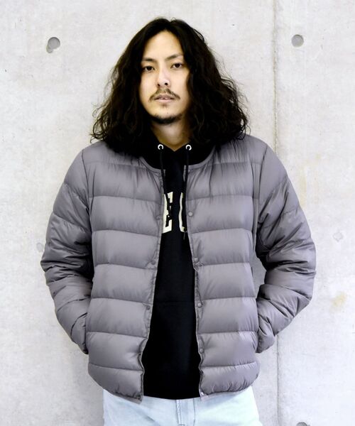 TAION(タイオン)の「【WEB限定/SHIPS別注】TAION: ナイロン クルーネック インナーダウン カーディガン 20FW(ダウンジャケット/コート・メンズ・ブラック/チャコールグレー/オリーブ/ネイビー・SMALL/MEDIUM/LARGE/X-LARGE)」の5枚目の写真