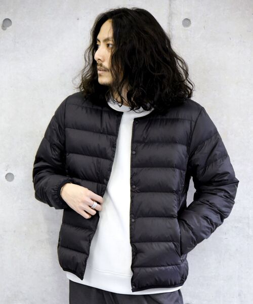 TAION(タイオン)の「【WEB限定/SHIPS別注】TAION: ナイロン クルーネック インナーダウン カーディガン 20FW(ダウンジャケット/コート・メンズ・ブラック/チャコールグレー/オリーブ/ネイビー・SMALL/MEDIUM/LARGE/X-LARGE)」の13枚目の写真