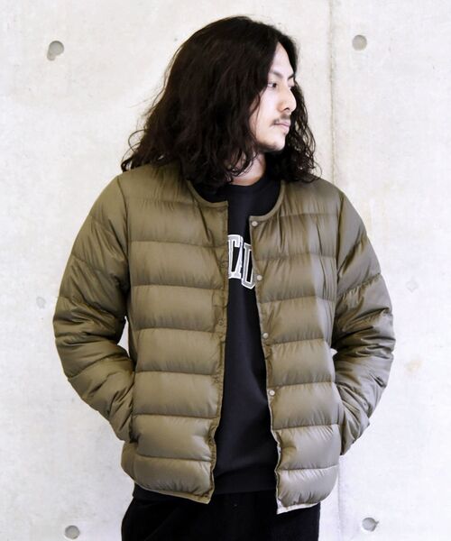 TAION(タイオン)の「【WEB限定/SHIPS別注】TAION: ナイロン クルーネック インナーダウン カーディガン 20FW(ダウンジャケット/コート・メンズ・ブラック/チャコールグレー/オリーブ/ネイビー・SMALL/MEDIUM/LARGE/X-LARGE)」の17枚目の写真