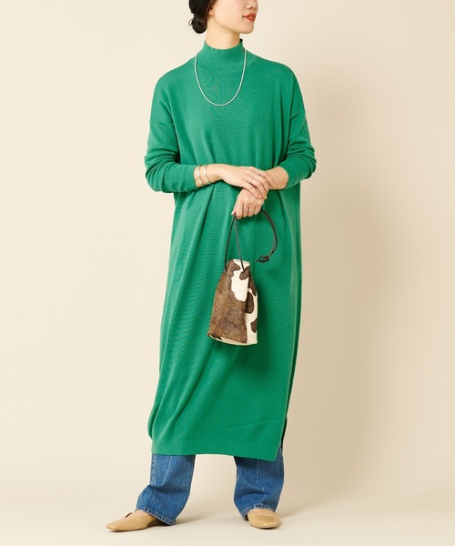 SHENERY（シーナリー）の「ハラコ巾着バッグ（トートバッグ・レディース・ブラウン/グリーン/パープル/ピンク・FREE）」の8枚目の写真