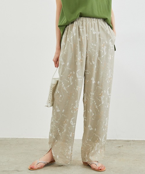 ROPE' PICNIC(ロペピクニック)の「マーブルガラシアースリットパンツ(その他パンツ・レディース・ベージュ/オリーブ・40/38)」の12枚目の写真