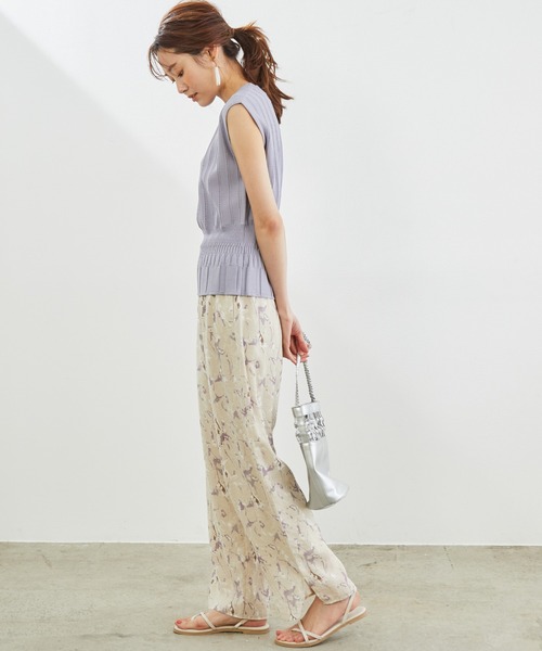 ROPE' PICNIC(ロペピクニック)の「マーブルガラシアースリットパンツ(その他パンツ・レディース・ベージュ/オリーブ・40/38)」の13枚目の写真