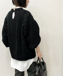 ケーブルバックボタンニット【ZOZOTOWN限定アイテム】