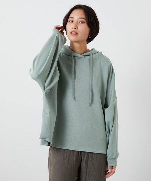 AZUL ENCANTO（アズールエンカント）の「ポンチポンチョパーカー（パーカー・レディース・ブラック/アイボリー/ミント/ベージュ・FREE）」の5枚目の写真