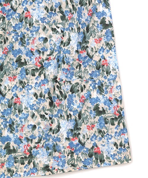 チチカカ（チチカカ）の「【大きいサイズ】にじみフラワーギャザースカート（スカート・レディース・ブルー/オレンジ・3L）」の12枚目の写真