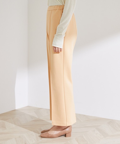 ROPE'（ロペ）の「【洗える】【セットアップ対応】ライトダンボールバックスリットフレアパンツ（その他パンツ・レディース・オフホワイト/オレンジ/ベージュ・38/36）」の7枚目の写真