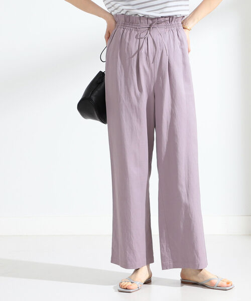 Ray BEAMS（レイビームス）の「Ray BEAMS / 麻混 イージー ワイドパンツ（その他パンツ・レディース・ベージュ/ラベンダー・1/0）」の13枚目の写真