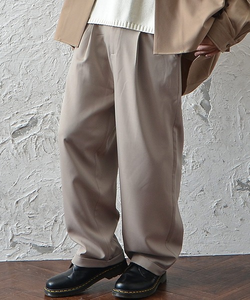 MinoriTY(マイノリティ)の「メンズTRワイドバルーンシルエットイージースラックスパンツ(スラックス・メンズ・ブラック/ベージュ/グレー/カーキ・M/L)」の9枚目の写真