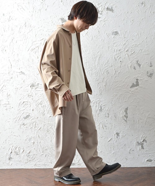 MinoriTY(マイノリティ)の「メンズTRワイドバルーンシルエットイージースラックスパンツ(スラックス・メンズ・ブラック/ベージュ/グレー/カーキ・M/L)」の10枚目の写真